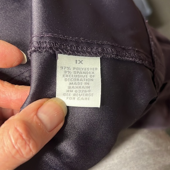 Dress barn brand purple long sleeve shirt jacket with pockets - Picture 6 of 7